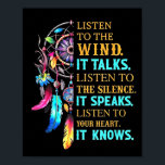 Listen To The Wind It Talks Listen To The Silence  Poster<br><div class="desc">Listen To The Wind It Talks Listen To The Silence It Speaks</div>