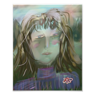 Listening ~ Modern Feminine Portrait Fototryck