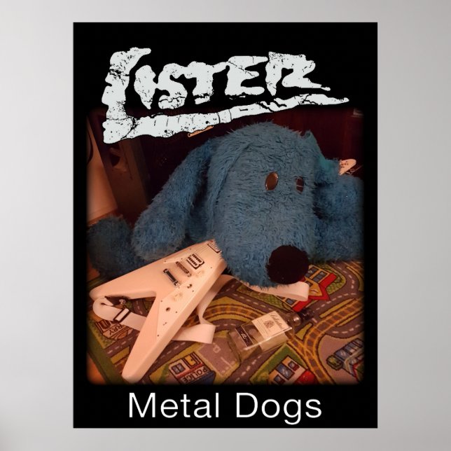 Lister Metall Hundar plakat Poster (Framsidan)