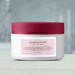 Listetikett för Linjer-ingredienser i Färg-skript Adressetikett