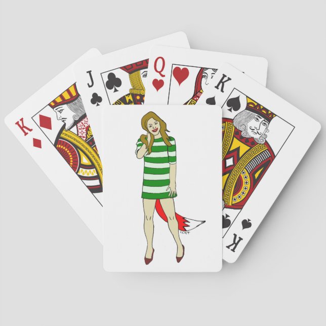 listig flicka casinokort (Baksidan)