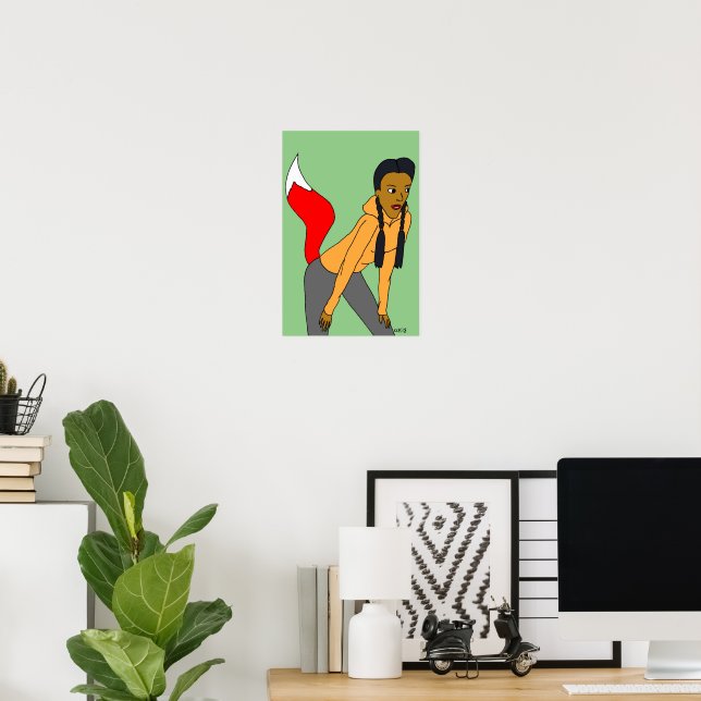 listig flicka  poster (Hemmakontoret)