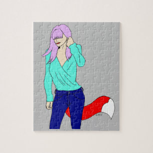 listig flicka pussel
