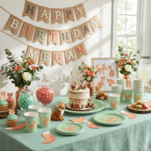 Listig Grön Mintfärgad Personlig Födelsedagspapper