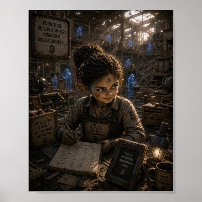 Listig / Lagerarbetare / Möbelfabrik Poster (Framsidan)