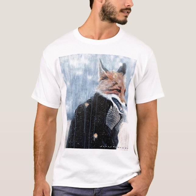 Listig räv tee shirt (Framsida)