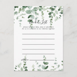 Listkort för Elegant minimalistisk eukalyptus-buff Vykort