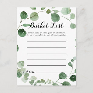 Listkort för Elegant minimalistisk eukalyptus-buff Vykort
