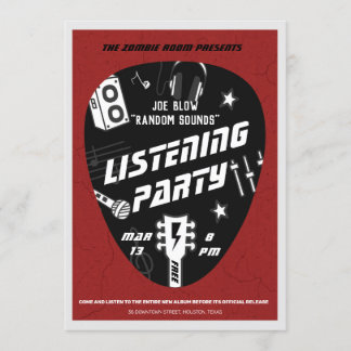 Listning av konsertflygaren i Party Inbjudningar