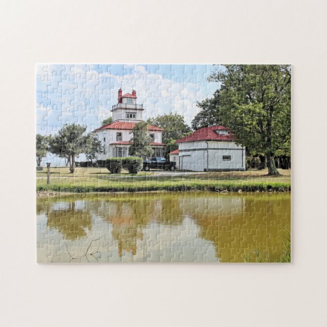 Liston Front Range Lighthouse, Delaware Puzzle Pussel (Horisontell)