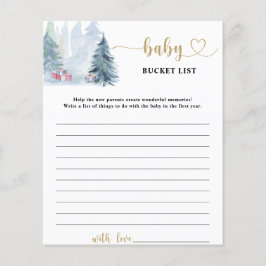 Listspel för vinterblå skog i baby