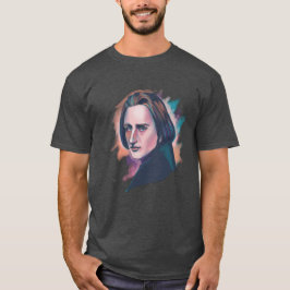 Liszt Färgrik Akvarellporträtt T Shirt
