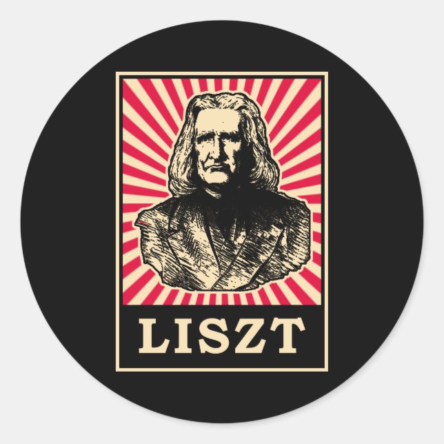 Liszt Runt Klistermärke (Framsida)