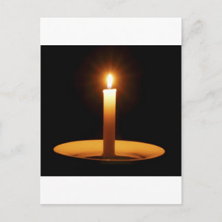 Lit Candle på Black.jpg Vykort