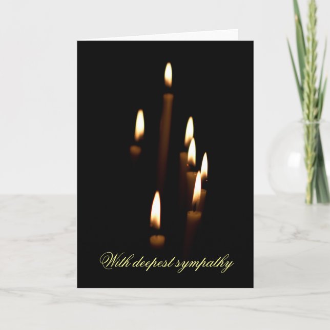 Lit Candles-sympatikort Kort (Framsida)