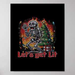 Lit Classic Låt oss på Skeleton-julen Poster