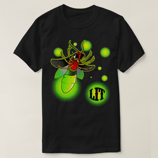 Lit Firefly Lightning Kryp T Shirt (Design framsida)