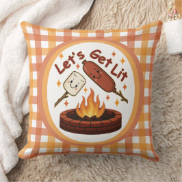 Lit Firepit - Cute Marshmallow & Hett Hund Kudde