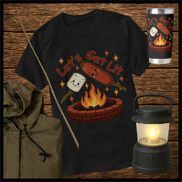 Lit Firepit - Cute Marshmallow & Hett Hund T Shirt
