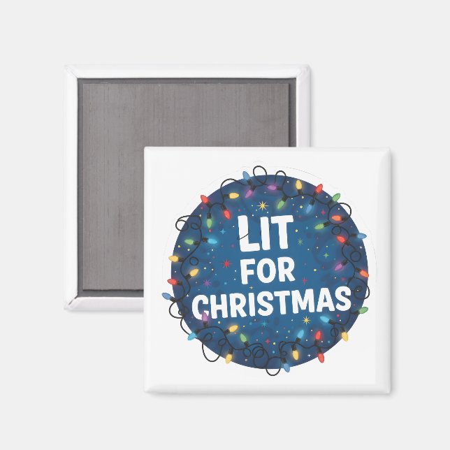 Lit for Christmas Magnet (Front/Back)