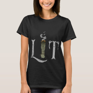 Lit Funny Halloween Witch Pagan Burning Sage Smudg T Shirt