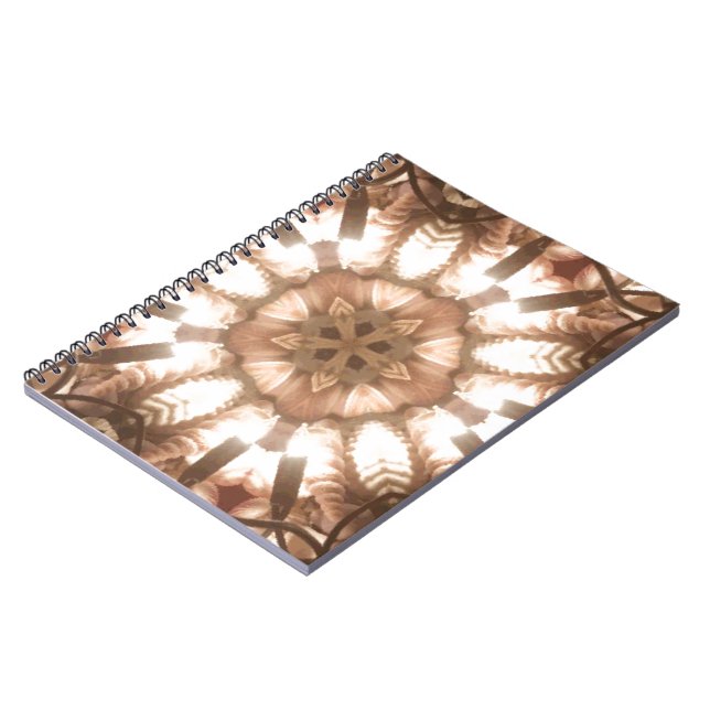 Lit God jul Träd Ljus Kaleidoscope Art Anteckningsbok Med Spiral (Vänstra Sidan)