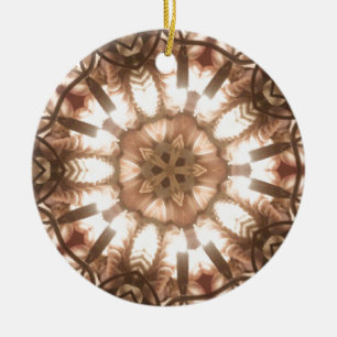 Lit God jul Träd Ljus Kaleidoscope Art Julgransprydnad Keramik