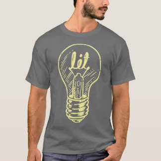 Lit Light Bulb Master Electrician Lineman Manar T Shirt
