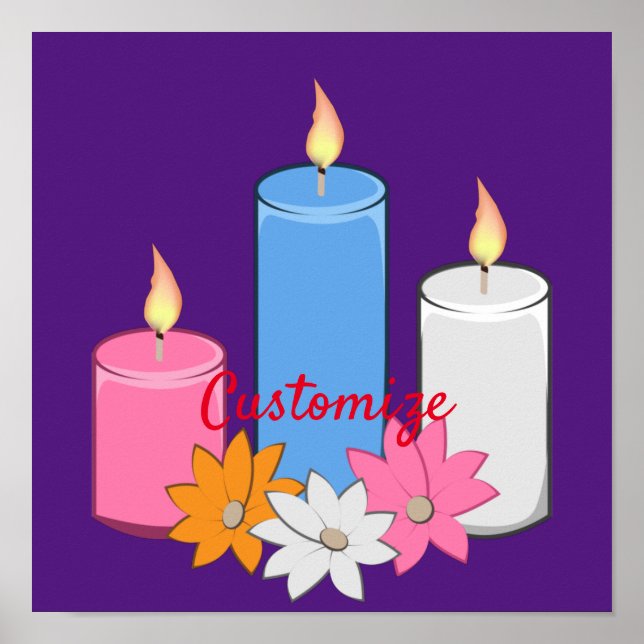 Lit ljus blommor Thunder_Cove Poster (Framsidan)