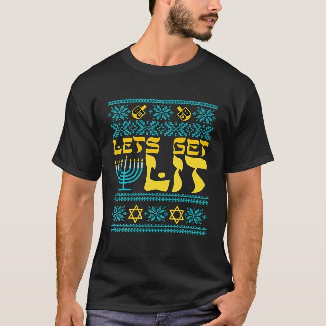 Lit Menorah T Shirt (Framsida)