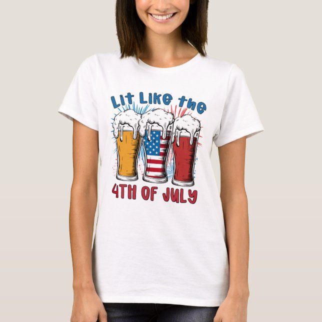 Lit som 4 juli t shirt (Framsida)