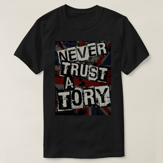 Lita aldrig på en artikel t shirt (Design framsida)