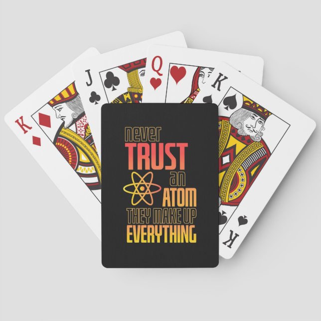 Lita aldrig på en atom de gör allt casinokort (Baksidan)