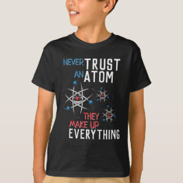 Lita aldrig på en atom Science Physics Student T Shirt