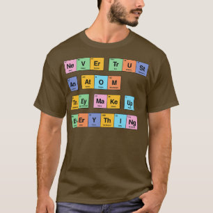 Lita aldrig på en atom som de bildar hela perioden t shirt