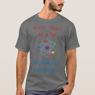 Lita aldrig på en atom som de hittar på allt veten t shirt