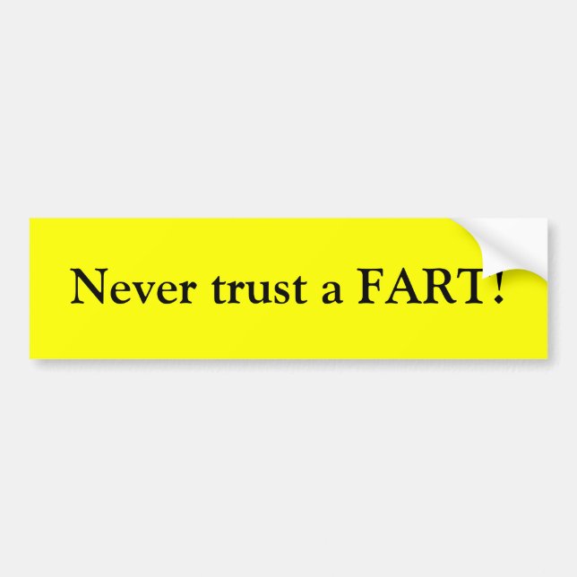 Lita aldrig på en FART! Bildekal (Framsidan)