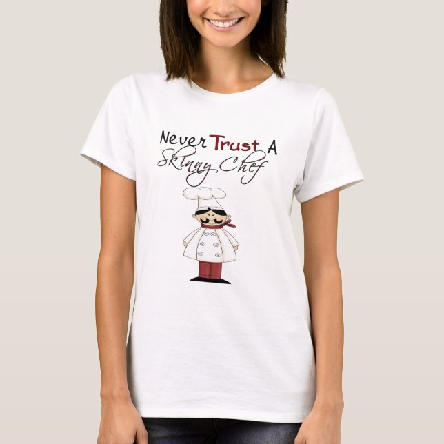 Lita aldrig på en Smala Chef Tee Shirt (Framsida)