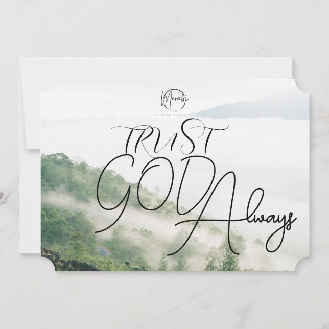 "Lita alltid på Gud Inbjudningar (Framsida)