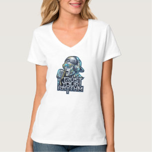 Lita din rytm - Futuristisk musikrobot T Shirt