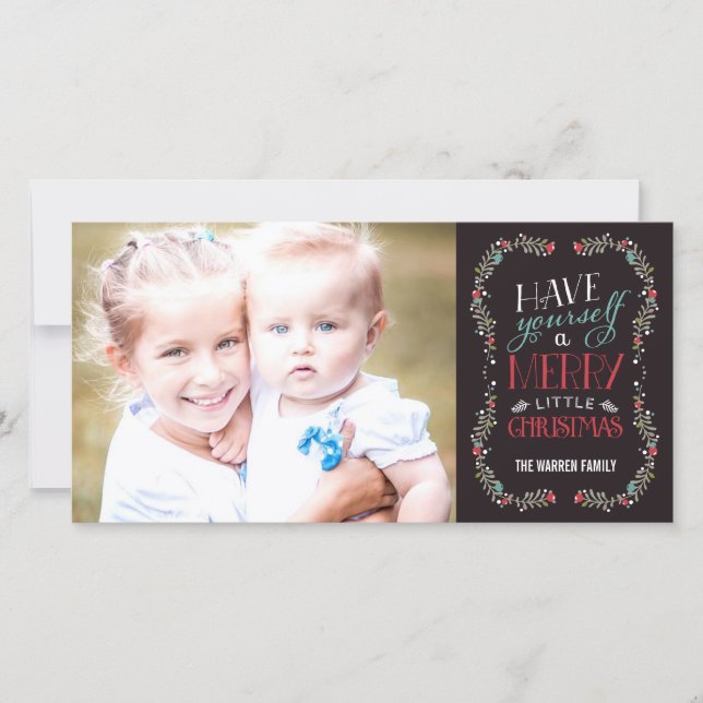 Lita Garlands Helgdag Photo Card - Brown Julkort (Framsida)
