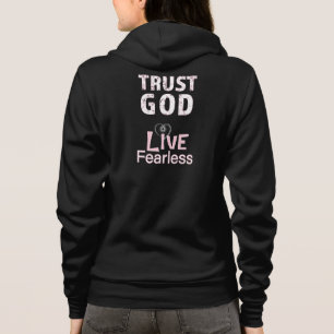 Lita Gud Lev Rädsllösa Hoodies Tro Kristen Tröja