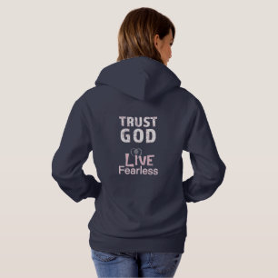Lita Gud Lev Rädsllöst Hoodies Tro Trogen Tröja