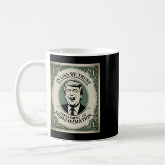 “lita inte på Någon” - Trump Sedel Parodi _1 Kaffemugg