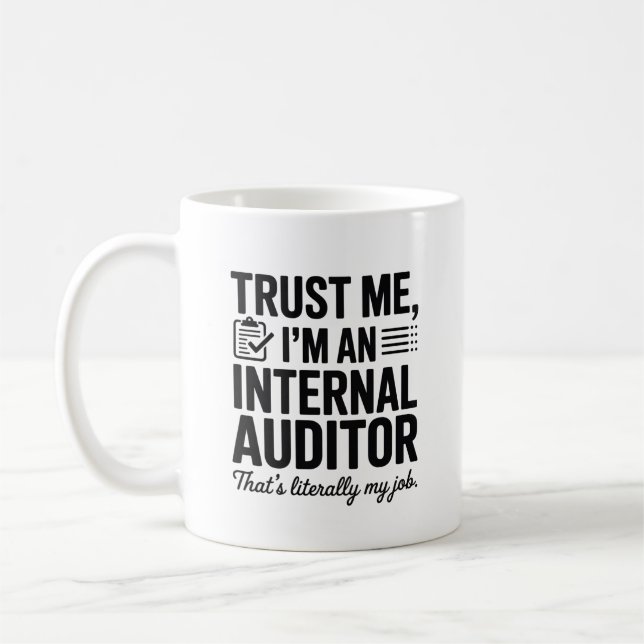 Lita mig, jag är en internrevisor – rolig revision kaffemugg (Vänster)