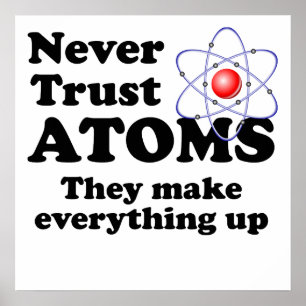 Lita på aldrig Atoms Poster