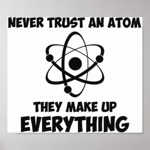 Lita på aldrig en Atom Poster