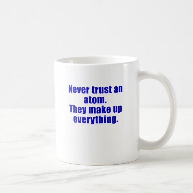 Lita på aldrig en Atom som de gör upp allt Kaffemugg (Höger)