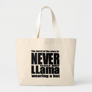Lita på aldrig en Llama i en hatt Jumbo Tygkasse