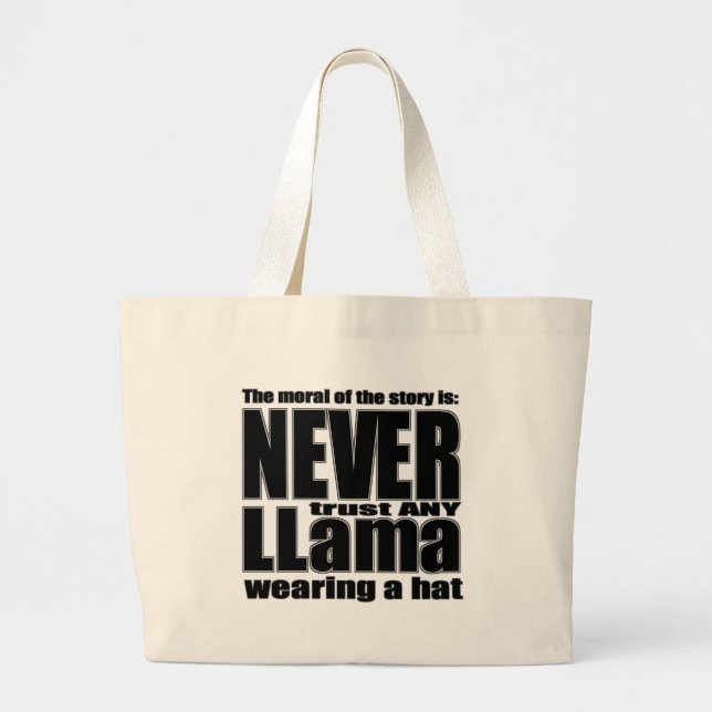 Lita på aldrig en Llama i en hatt Jumbo Tygkasse (Framsidan)